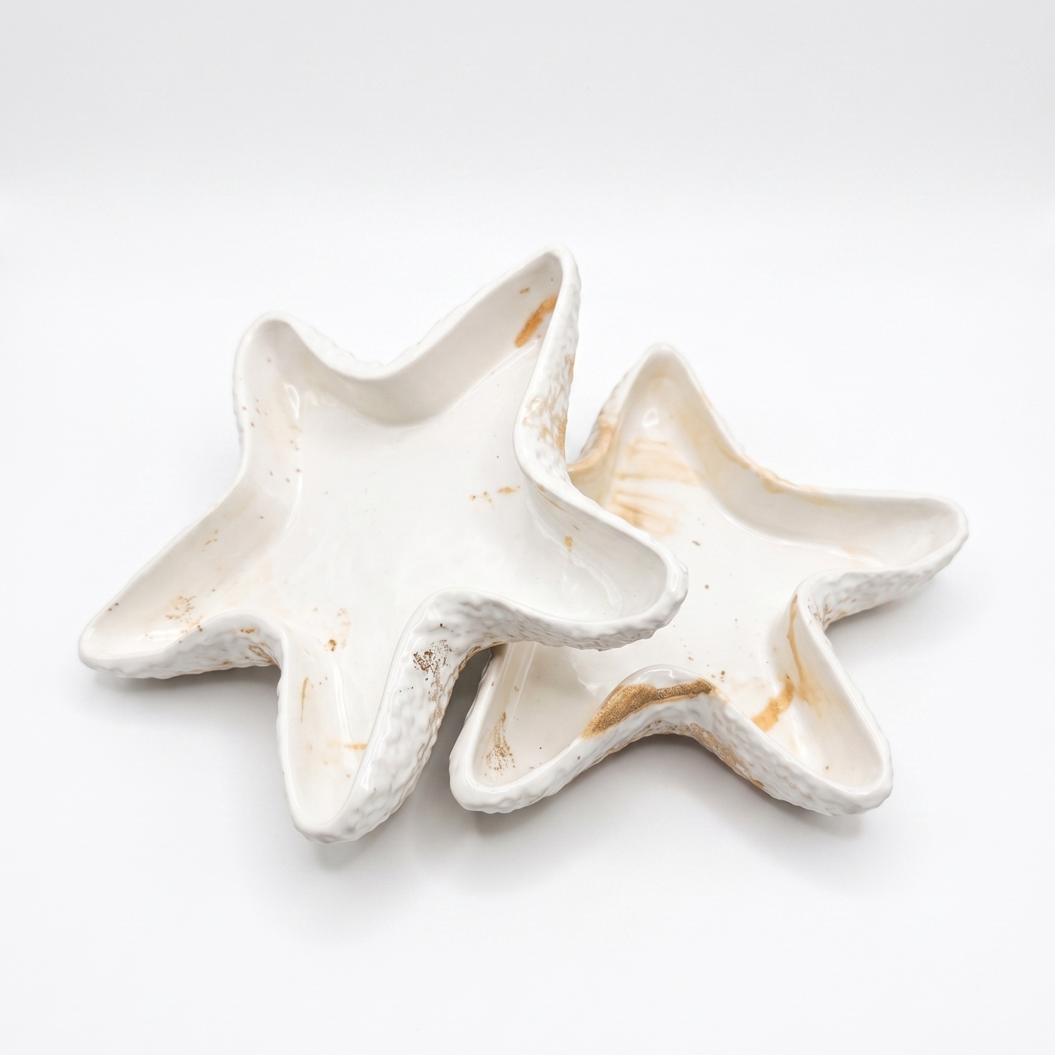 Bol decorativ Stea de mare - Gri / Auriu