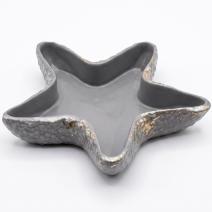 Bol decorativ Stea de mare - Gri / Auriu