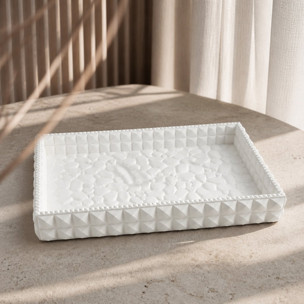 Tavă de design Mozaic - Alb