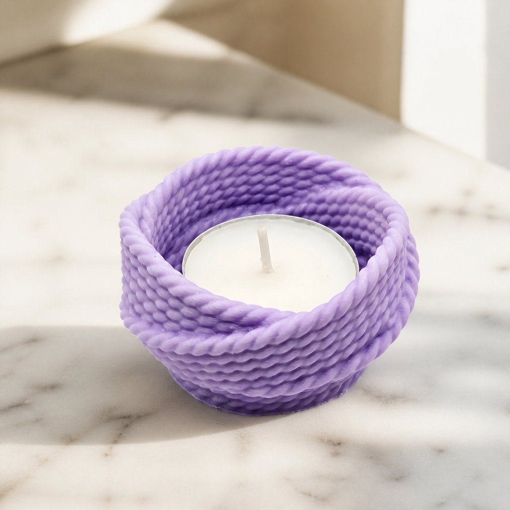 Sfeșnic și bol decorativ de design Fir – Violet