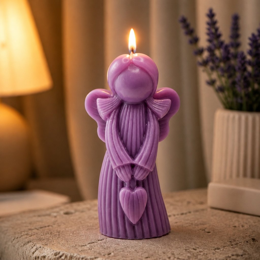 Lumânare Înger - Violetă / Lavandă
