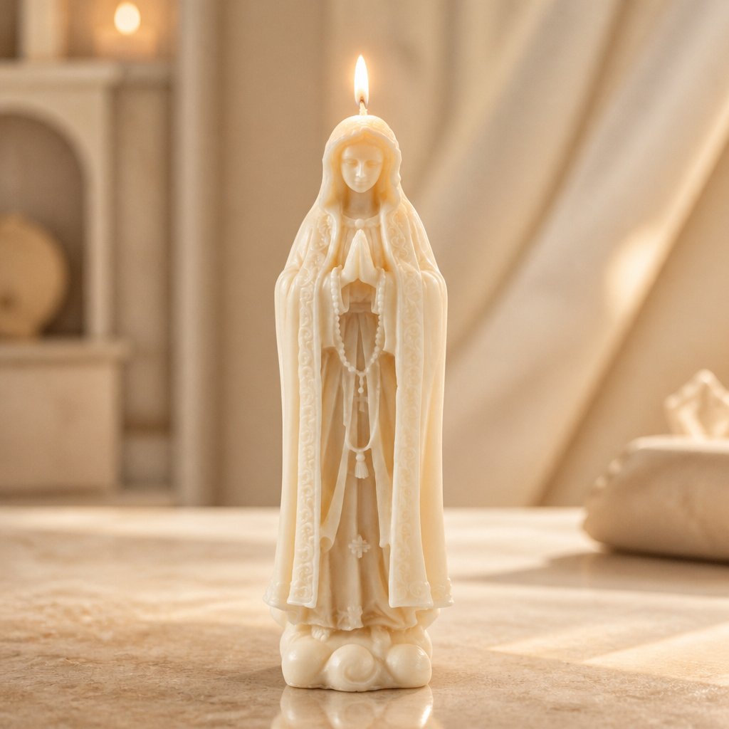 Lumânare Madonna - Albă / Cocos